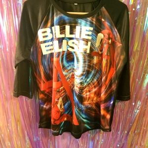 Billie Eilish black T shirt.